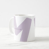 Mug Café Moderne Surnommé Initiale et Nom de Grande Ta (Devant gauche)