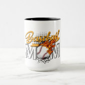 Mug café MoM de baseball personnalisé (Centre)