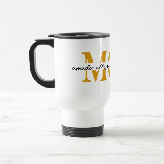 Mug café MOM personnalisé avec nom d'enfant (Gauche)