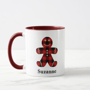 Mug Café Monogramme de l'homme de pain d'épice de Buff