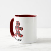 Mug Café Monogramme de l'homme de pain d'épice de Buff (Devant gauche)