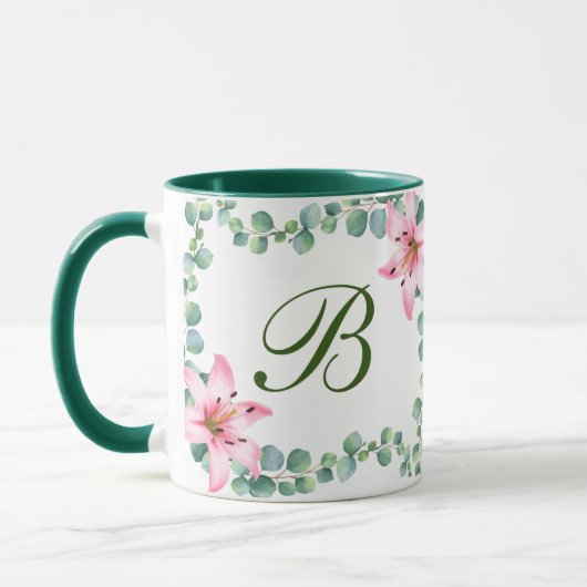 Mug Café Motif à fleurs Monogram Lily (Gauche)