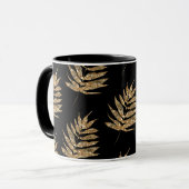 Mug Café Motif Black et Gold Fern (Devant gauche)