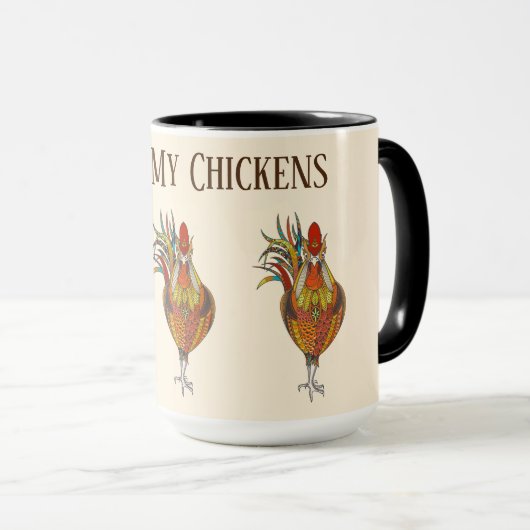 Mug Café Mug-Bless My Chickens (Devant droit)