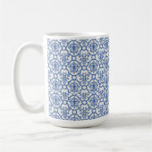 Mug Café Mug-Blue Damask (Gauche)