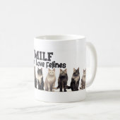 Mug Café Mug, Homme J'aime Felines MILF (Devant droit)