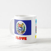 Mug Café mug I love Venezuela, personnalisable (Devant gauche)