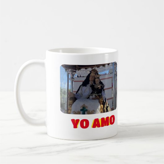 Mug Café mug I love Venezuela, personnalisable (Gauche)