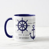 Mug Café nautique à roue à Ancre personnalisée et à ro (Gauche)