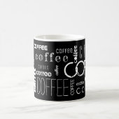 Mug CAFÉ noir blanc ! Nom du texte de typographie (Centre)
