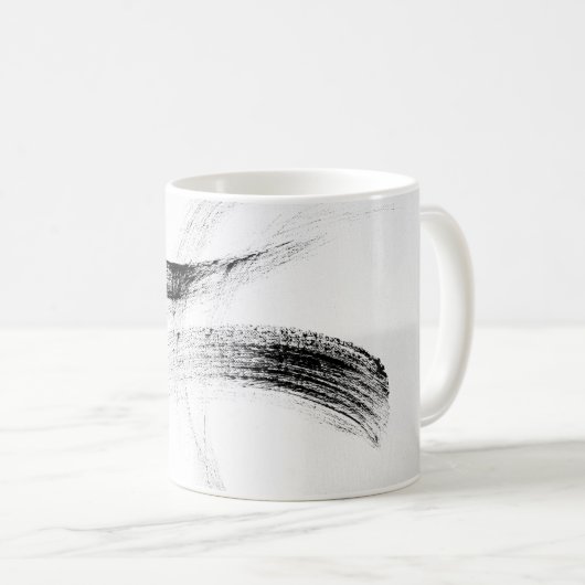 Mug café noir et blanc moderne (Devant droit)