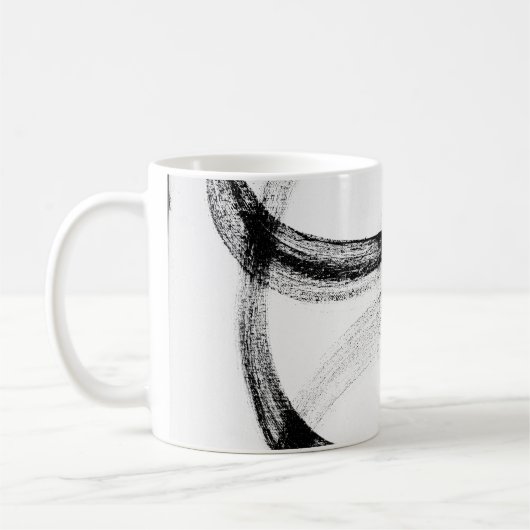 Mug café noir et blanc moderne (Gauche)