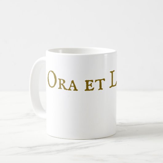 Mug café Ora et Labora (Devant gauche)