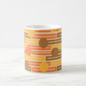 Mug Café orange, or, Rectangles Brown et cercles (Centre)
