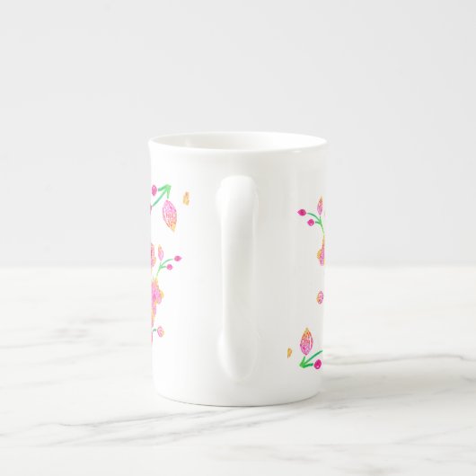 Mug café orchidée rose (Dos)