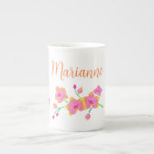 Mug café orchidée rose (Devant)