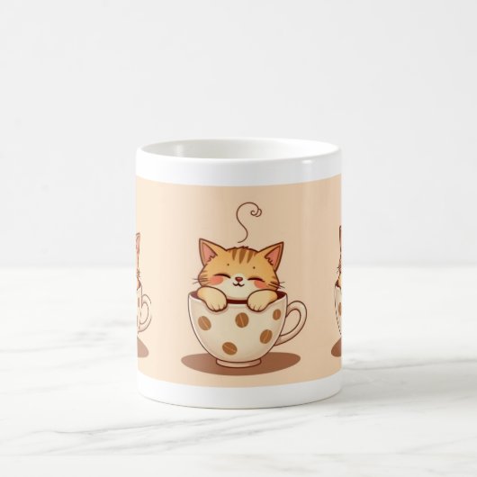 Mug Café ou thé à la confiture de chat mignon (Centre)