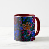 Mug Café ou thé rouge, bleu et marron (Devant droit)