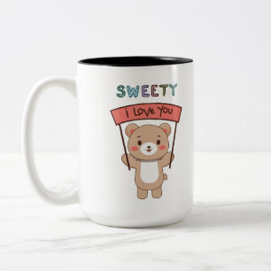 Mug Café Ourson Mignon Sweety Je T'Aime