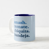 MUG CAFE PADEL – VIBES DE MOTS – BLEU AZUR (Devant gauche)