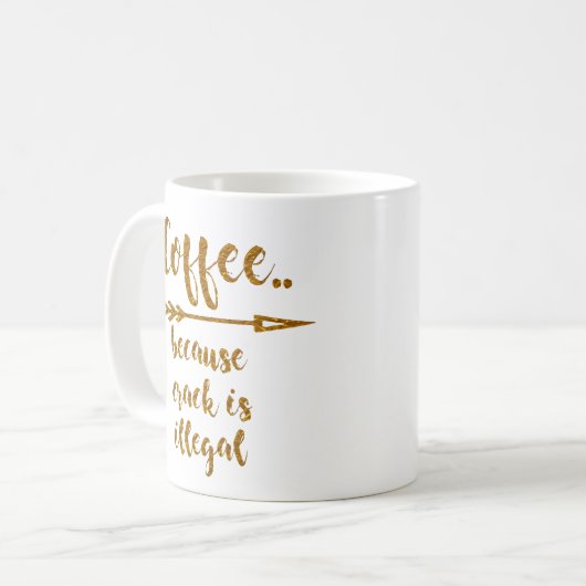 Mug café parce que la fente est conception drôle (Devant gauche)