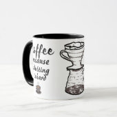 Mug Café parce que l'adultère est dur noir et blanc (Devant gauche)