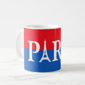 Mug Café Paris - Rouge & Bleu (Devant gauche)