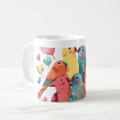 Mug Café Pastel Adorable Inséparables (Devant gauche)