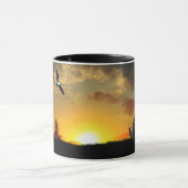 Mug café pâté pâté au coucher du soleil jaune (Centre)