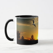 Mug café pâté pâté au coucher du soleil jaune (Gauche)