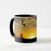 Mug café pâté pâté au coucher du soleil jaune (Devant gauche)