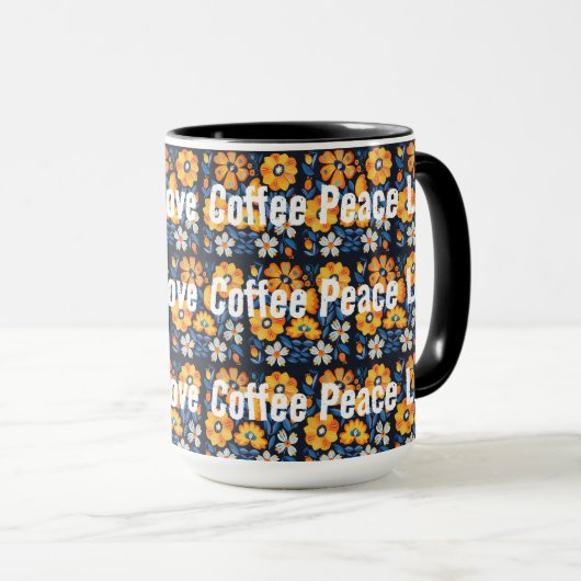 Mug Café Peace Love (Devant droit)