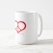 Mug café Peace & Love (Devant droit)