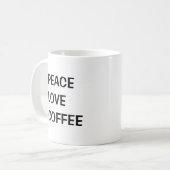 Mug Café Peace Love (Devant gauche)
