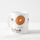 Mug Café Personnalisable Doux Donut BFF Meilleurs Amis (Devant gauche)
