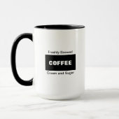 Mug Café personnalisable fraîchement infusé (Gauche)