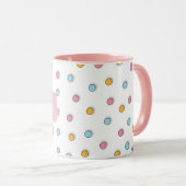 Mug Cafe personnalisé à pois (Devant droit)