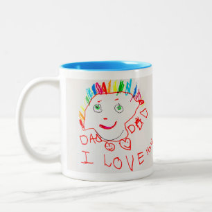 Mug café personnalisé avec l'art de votre enfant