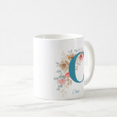 Mug café personnalisé avec nom et alphabet C (Devant droit)