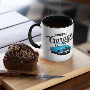 Mug Café Personnalisé Camion Vintage Bleu Papi