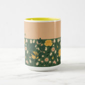 Mug Café Personnalisé Elégant Jaune Floral Handee (Centre)