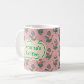 Mug café personnalisé - Fun Retro Cats Design (Devant gauche)