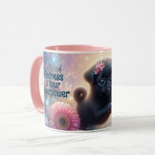 Mug café personnalisé - Nom ou message personnalis (Devant gauche)