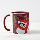 MUG CAFÉ PERSONNALISÉ PENGUIN & OURS MERRY CHRISTMAS (Gauche)