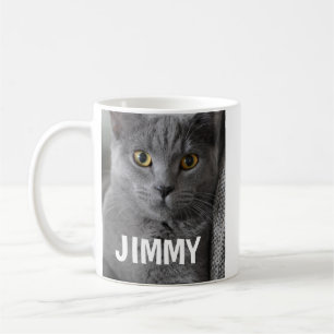 MUG CAFÉ PERSONNALISÉ TYPOGRAPHIE CHAT ANIMÉ