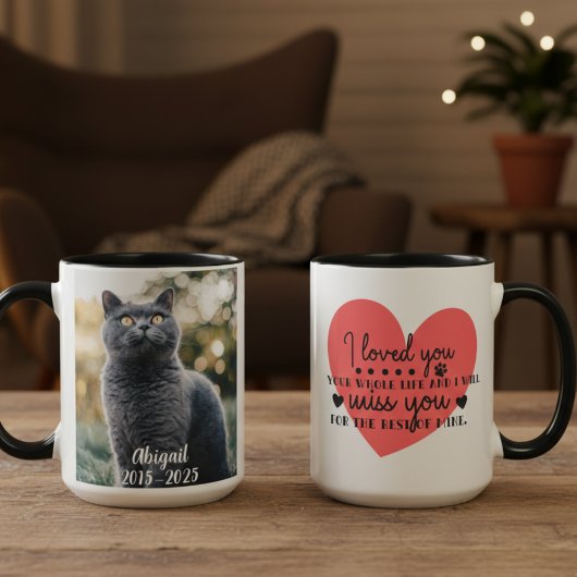 Mug Café photo Pet Memorial recto verso