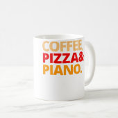 Mug Café Pizza Et Piano (Devant droit)