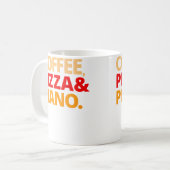 Mug Café Pizza Et Piano (Devant gauche)
