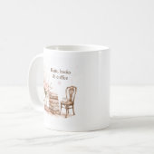 Mug Café Pluvieux & Livres Éditable (Devant gauche)