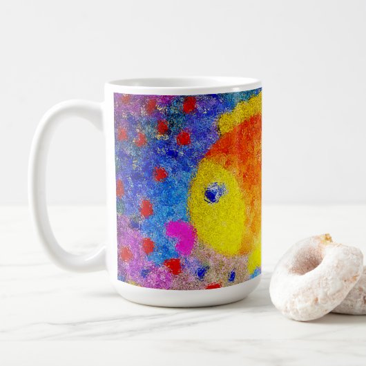 Mug Café Poisson Rouge Fantaisiste Tropical Océan (Avec donut)